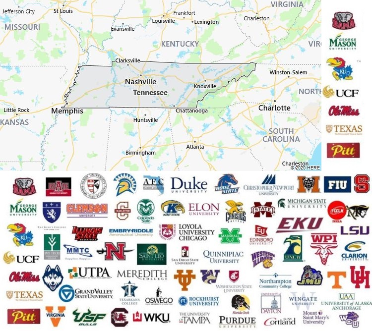 Local Colleges and Universities in Tennessee, USA
