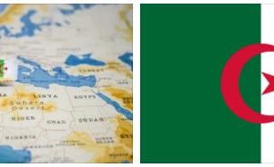 Algeria flag vs map