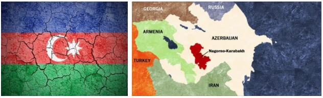 Azerbaijan flag vs map