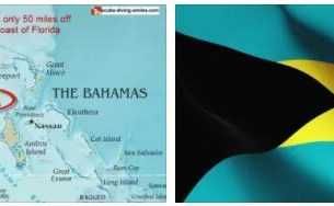 Bahamas flag vs map