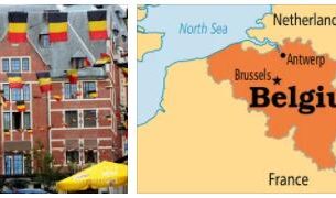 Belgium flag vs map