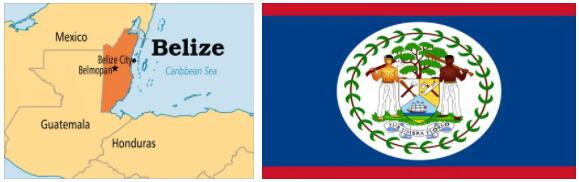 Belize flag vs map