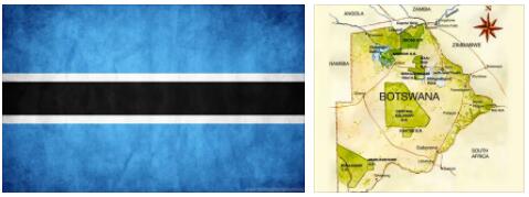 Botswana flag vs map
