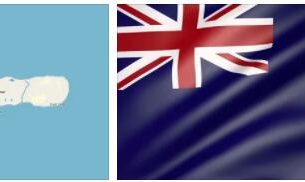 Cayman Islands flag vs map