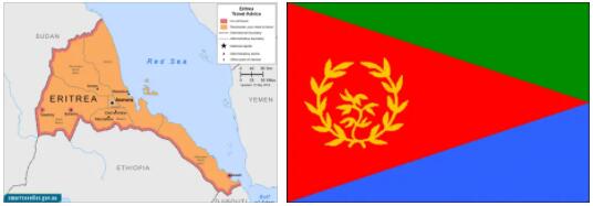 Eritrea flag vs map