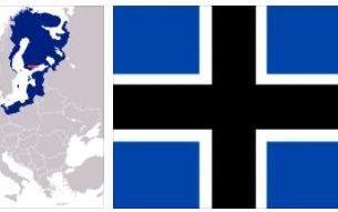 Estonia flag vs map