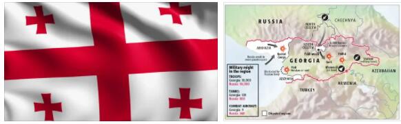 Georgia flag vs map
