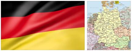 Germany flag vs map