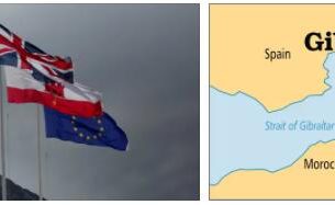 Gibraltar flag vs map