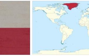 Greenland flag vs map