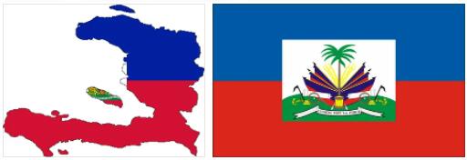 Haiti flag vs map