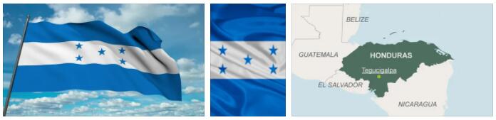 Honduras flag vs map