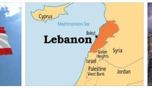 Lebanon flag vs map