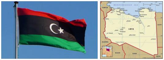 Libya flag vs map