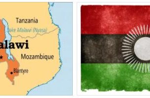 Malawi flag vs map