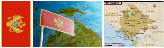 Montenegro flag vs map