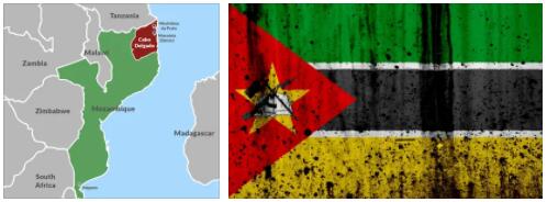 Mozambique flag vs map