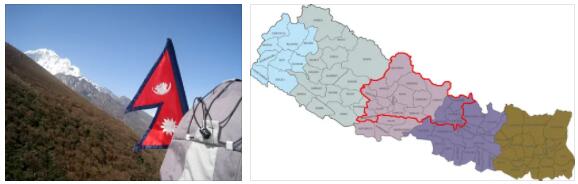 Nepal flag vs map