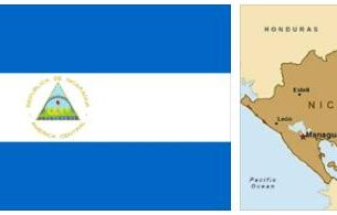 Nicaragua flag vs map