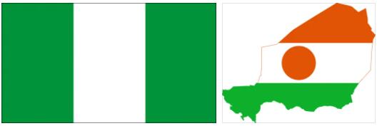 Nigeria flag vs map