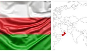 Oman flag vs map