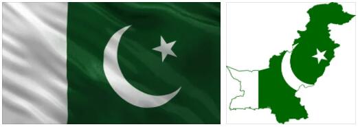 Pakistan flag vs map