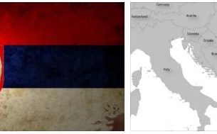 Serbia flag vs map