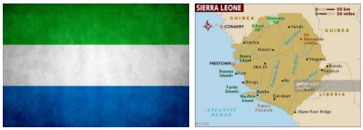 Sierra Leone flag vs map