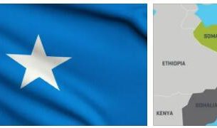 Somalia flag vs map