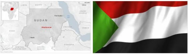 Sudan flag vs map