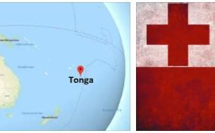 Tonga flag vs map
