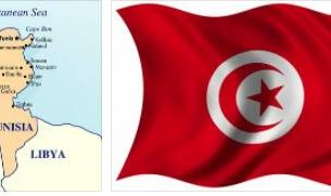 Tunisia flag vs map