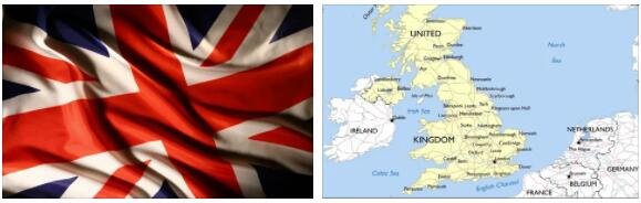 United Kingdom flag vs map