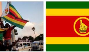 Zimbabwe flag vs map